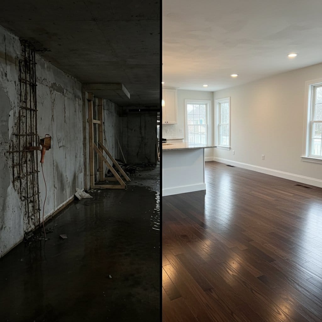 Water Damage Restoration restoration β home kitchen of colonial residence in Ho-Ho-Kus, NJ