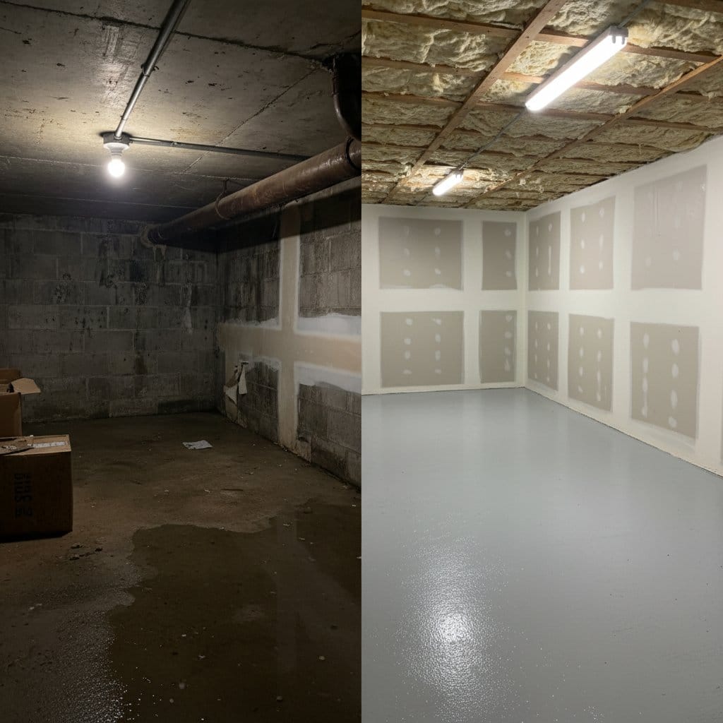 Ho-Ho-Kus Water Damage Restoration crawl space restoration before and after in Ho-Ho-Kus