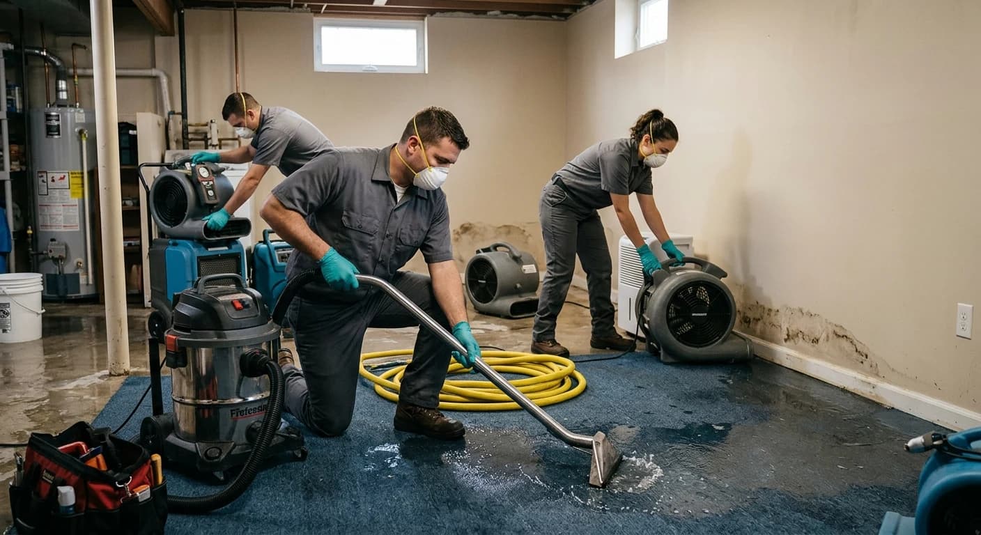 Professional water damage restoration work - Why is response time important?